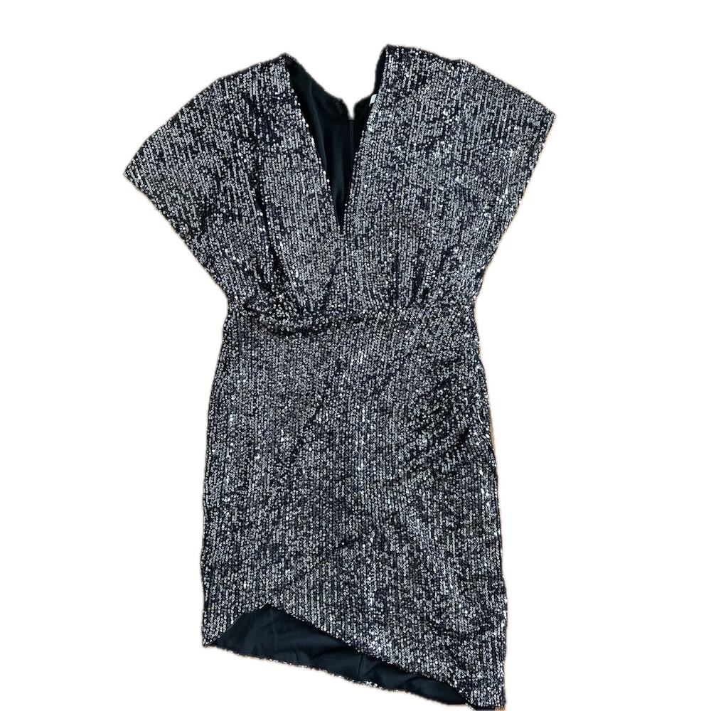 Nordstroms Harlyn Asymmetrical Sequin Cocktail Dress Size XS - Picture 7 of 10